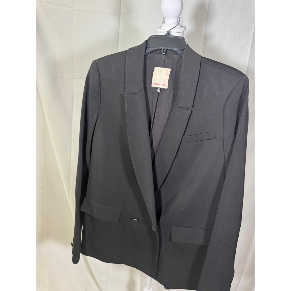 Rebecca Taylor Black Double Breasted Blazer Jacket‎ Size 12